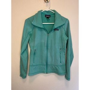 Patagonia Fleece Jacket Womens Small Howling Turqouise Full Zip Small
